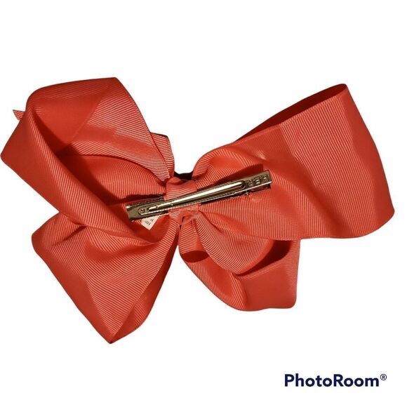 Girls Bright Pink Hair Bow - Picture 2 of 3